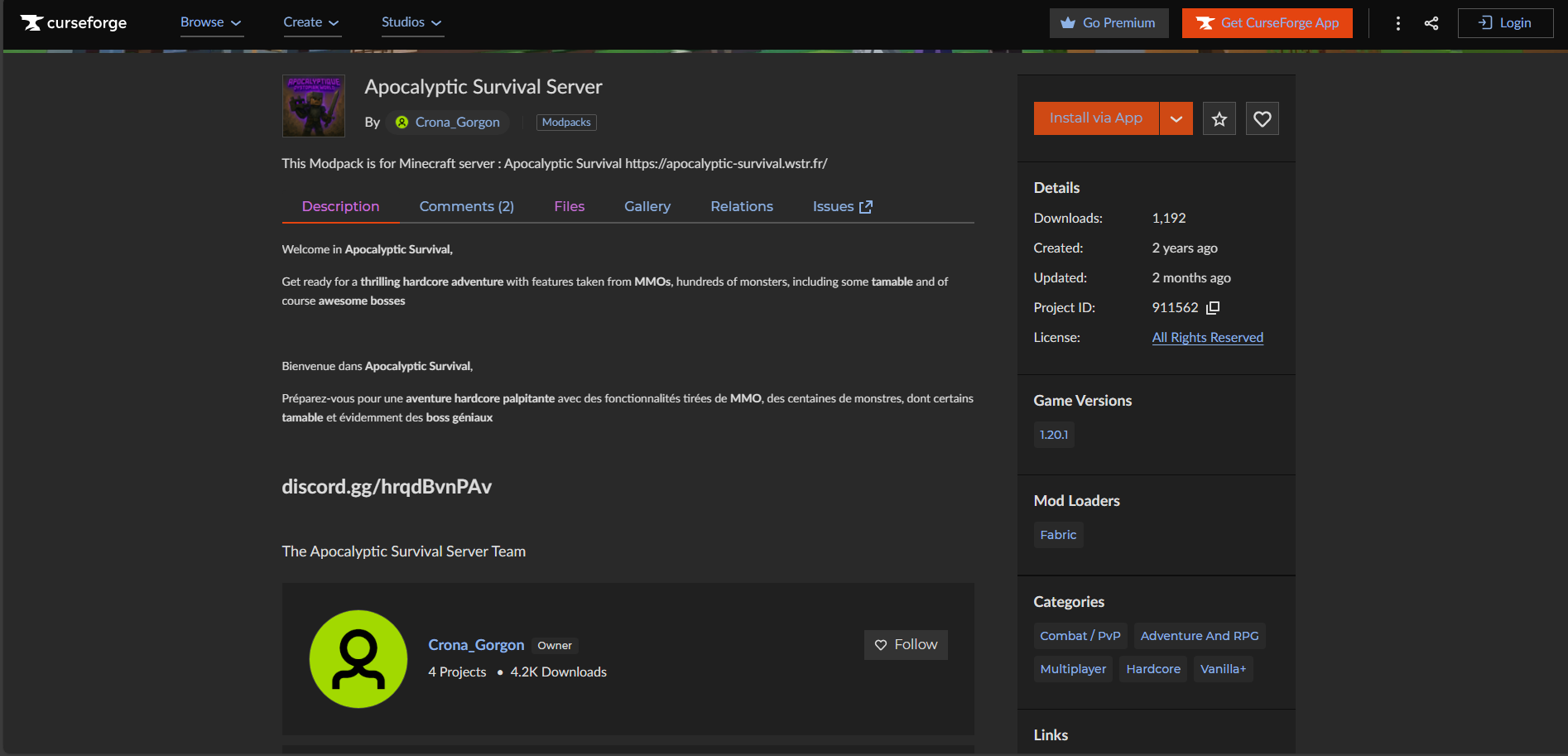 🧰 Tri complet des mods — serveur optimisé